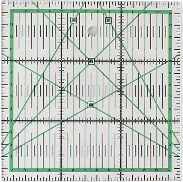 CosyHome Quilting-Lineal aus transparentem Acryl in Weiß mit präziser Skala zum Nähen und Bügeln - Bild 1