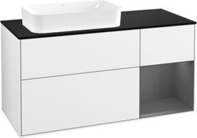 V&B Waschtischunterschrank Finion in Anthrazit und Weiß, B/T: 120 x 60 cm - Bild 1