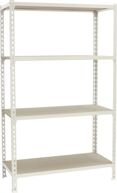 PROREGAL Schwerlastregal Mid Muli mit 4 verstellbaren Fachböden, Weiß, H x B x T: 150 x 80 x 50 cm, Fachlast 150 kg - Bild 1