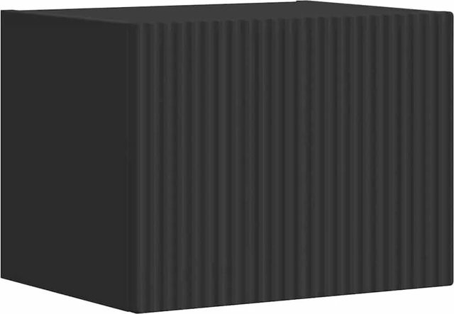 vidaXL TV-Wandschrank Schwarz Modern mit Türen und Regalfächern, B/T/H: 60 x 31 x 29,5 cm - Bild 1