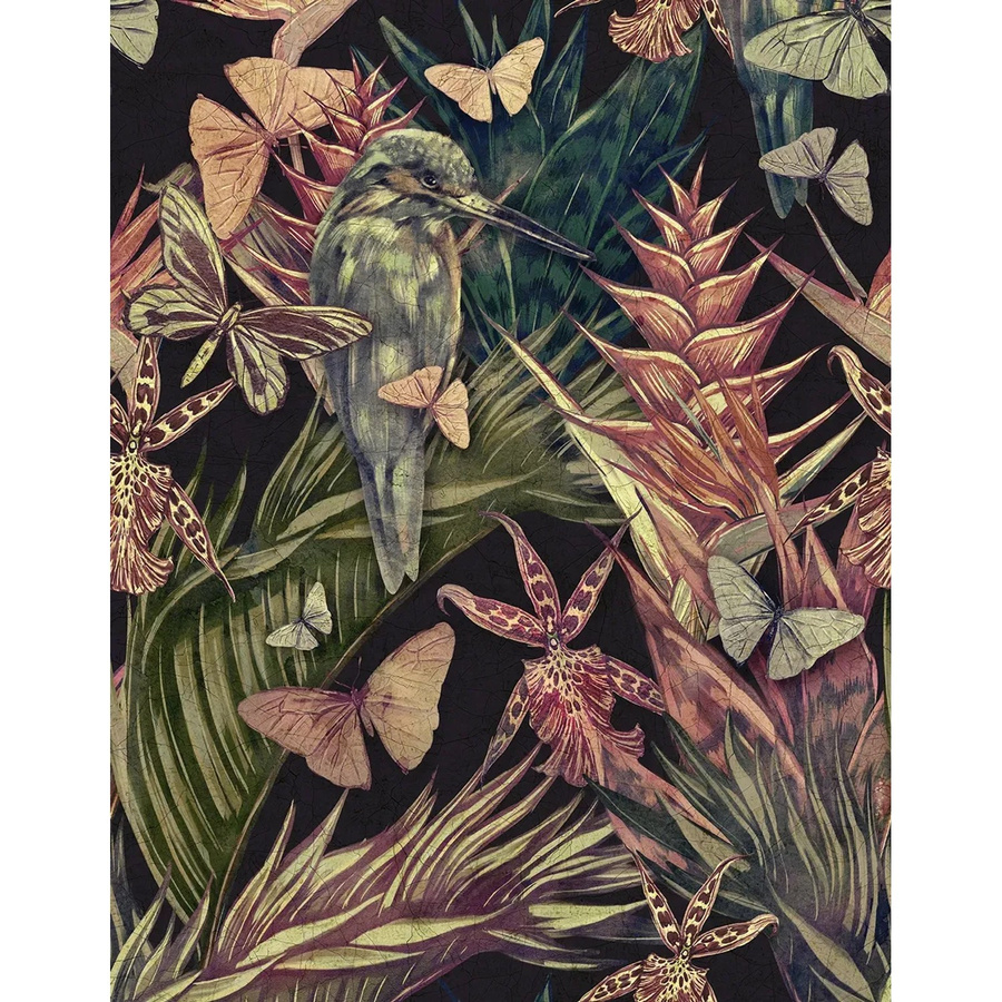 Marburg Fototapete Floral Modern in Schwarz aus Vlies, B: 3,4 m x H: 2,65 m - Bild 2