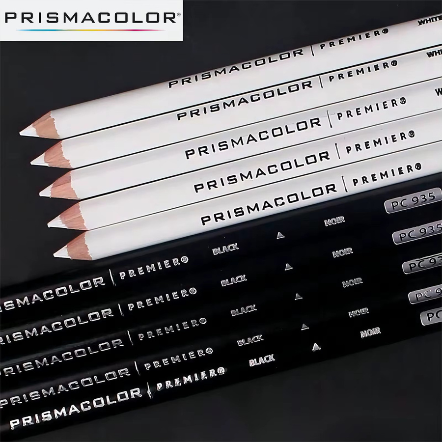 Prismacolor Premier Buntstifte 12er-Pack mit weichem Kern für professionelle Malerei und Zeichnung in Schwarz und Weiß - Bild 2