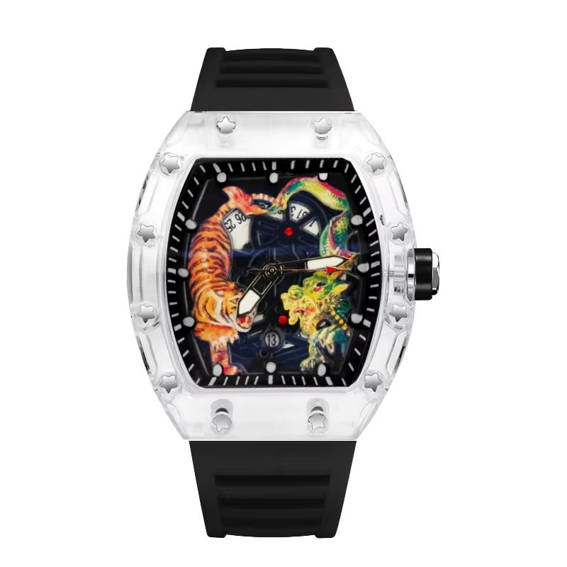STARPERISH Armbanduhr Quarz, Tonneau-Kunststoffgehäuse, Edelstahl, Herren - Bild 2