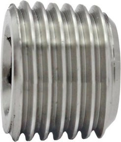 Riegler Verschlussschraube mit Innensechskant ohne Bund, R 1/4, Edelstahl A4-80, Silber - Bild 1