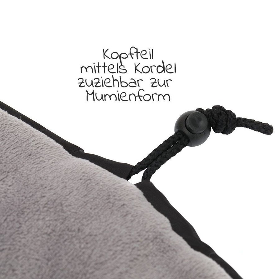 Fillikid Fleece-Fußsack Peak in Schwarz - Bild 2