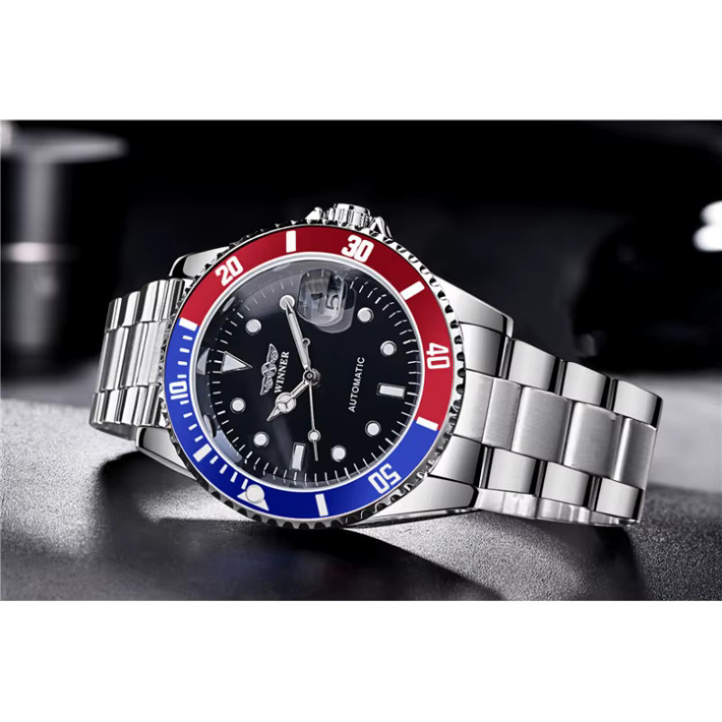 WINNER Armbanduhr Automatik, Edelstahl, Schwarz, Herren - Bild 4