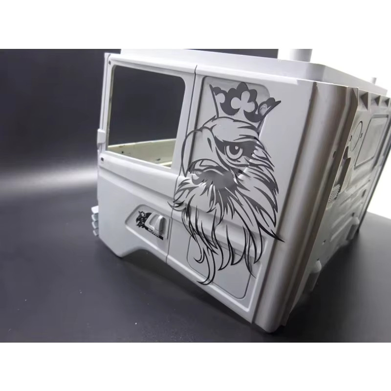 Tamiya Schwarzer Metall-Patch für 1/14 RC Truck Scania R620 R470, Zubehör - Bild 2