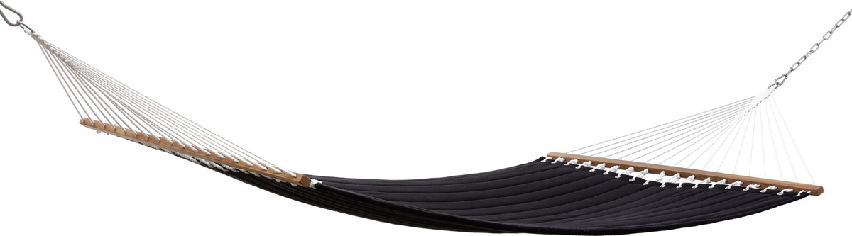 Grasekamp Stabhängematte Schwarz gepolstert für Mehrpersonen B/T/H: 200 x 140 cm - Bild 1