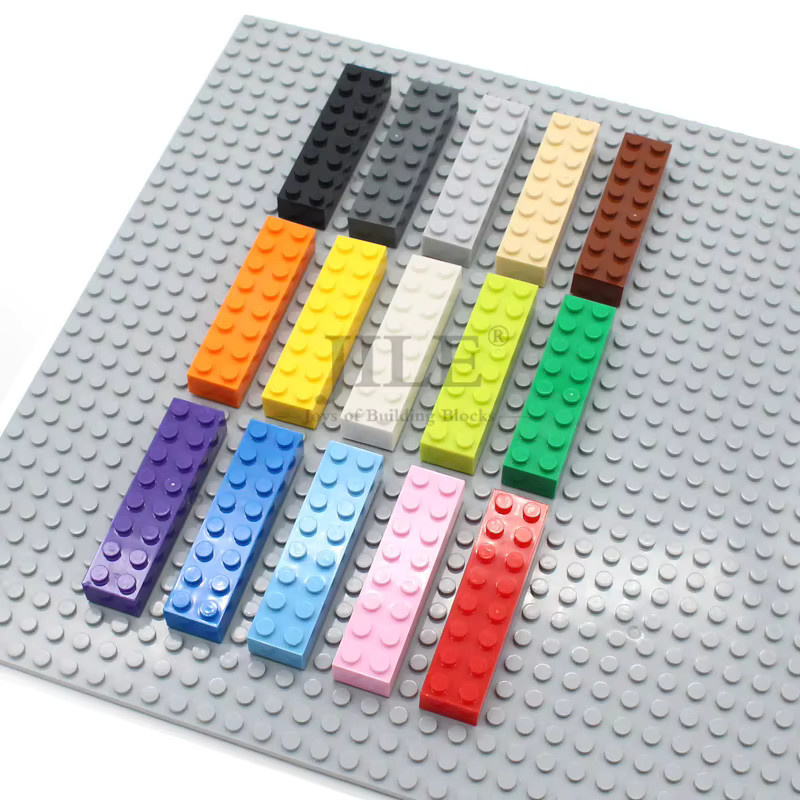 jile Moc Baustein Dicken Ziegel 2x8, 40-teiliges Set, Grün, Bunt / Mehrfarbig - Bild 3