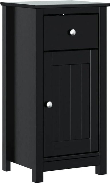 vidaXL Badschrank BERG aus massivem Kiefernholz in Schwarz, B/T/H: 40 x 34 x 80 cm - Bild 1