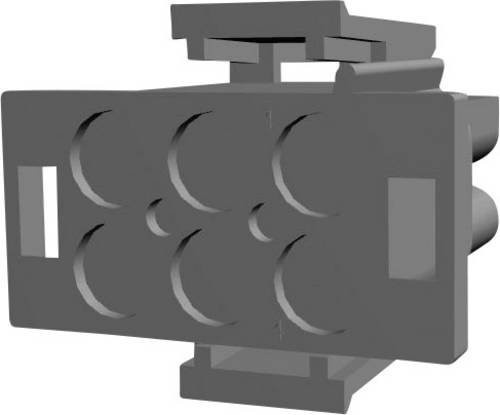 TE Connectivity Universal-MATE-N-LOK Stiftgehäuse-Kabel in Grau, Polzahl 6, Rastermaß: 6.35 mm, 1-480704-0 - Bild 1