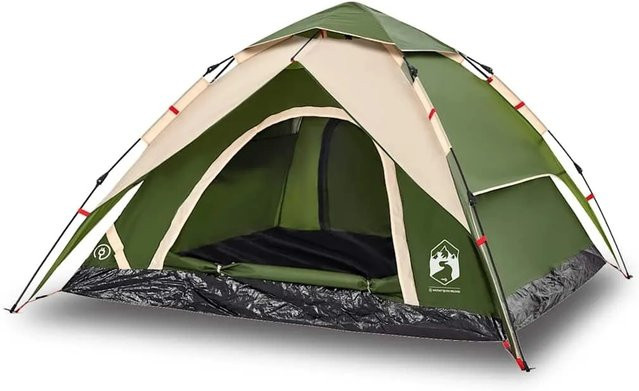 Furnicato Campingzelt Kuppel Grün H x B x T: 155 x 250 x 250 cm - Bild 1