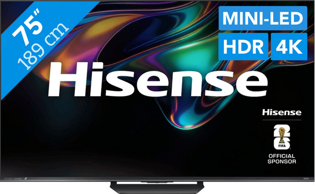 Hisense UR8S RGB Mini-LED Fernseher 75 Zoll Schwarz - Bild 1