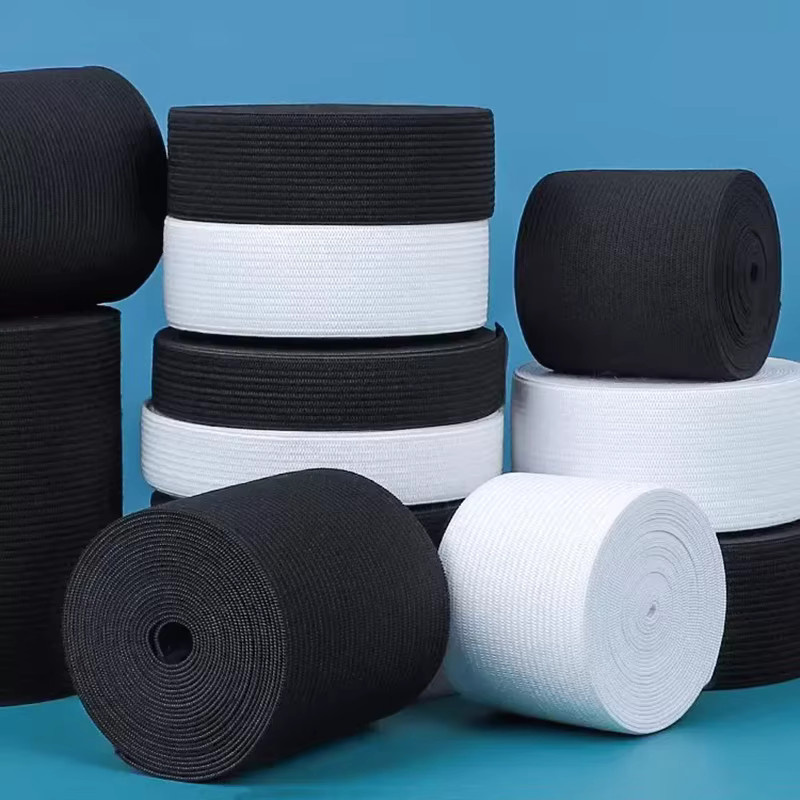 Meetee Bungee Cord Elastisches Gummiband für Masken und Haarband in Schwarz oder Weiß - Bild 5