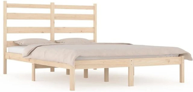 vidaXL Massivholzbett aus Kiefer in Braun mit rustikaler Optik B/T/H: 120 x 200 cm - Bild 1