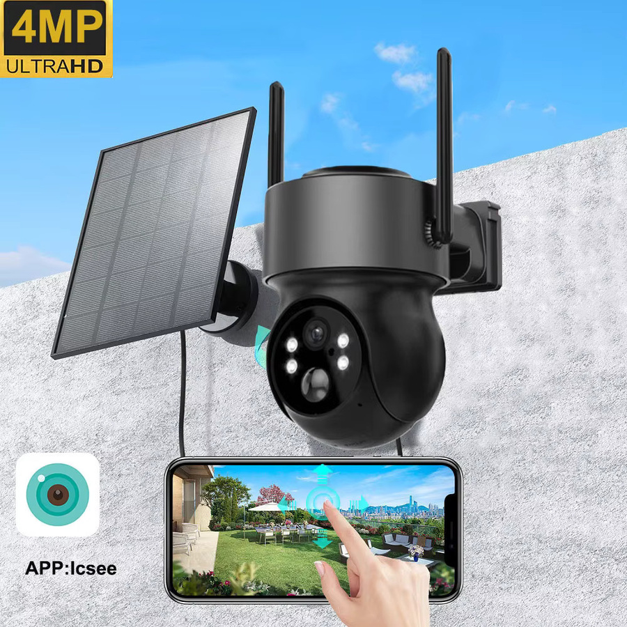 Uzoom 8CH NVR Drahtloses Sicherheitssystem mit 7-Zoll-Bildschirm, Wifi Solarkameras und H.265 Videoüberwachung in Schwarz - Bild 3