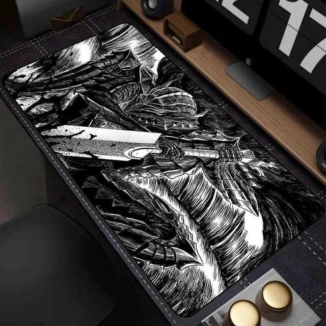 Berserk Guts Schwert Gaming Mauspade Rouxin Fourteen Schwarz B/B: 60 x 30 cm - Bild 1