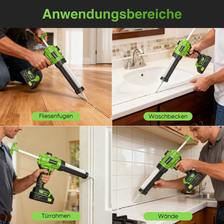 Kabellose elektrische Klebepistole von Makita mit LED-Licht für Fenster, Türen und Abdichtungen, kompatibel mit Makita-Akkus, in Rot und Grün - Bild 6