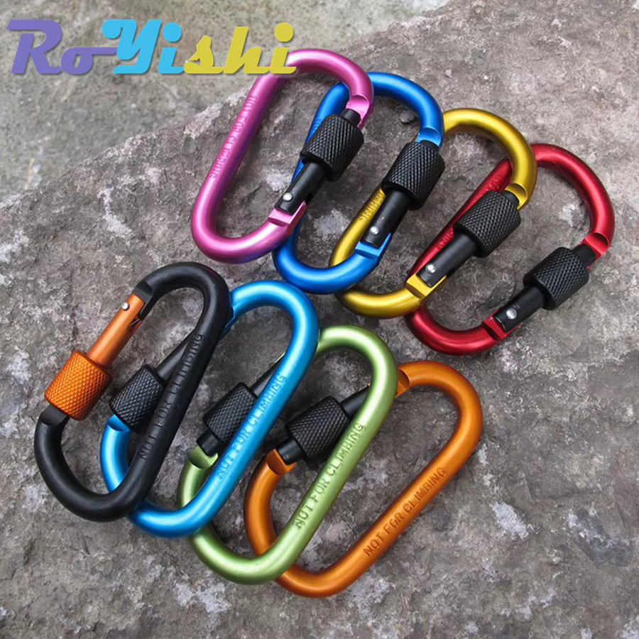RoYishi Karabiner D-Ring Schlüsselanhänger, Aluminium, Unisex - Bild 3