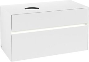 V&B Waschtischunterschrank Collaro in Weiß Matt mit B/H/T: 100 x 54,8 x 50 cm - Bild 1