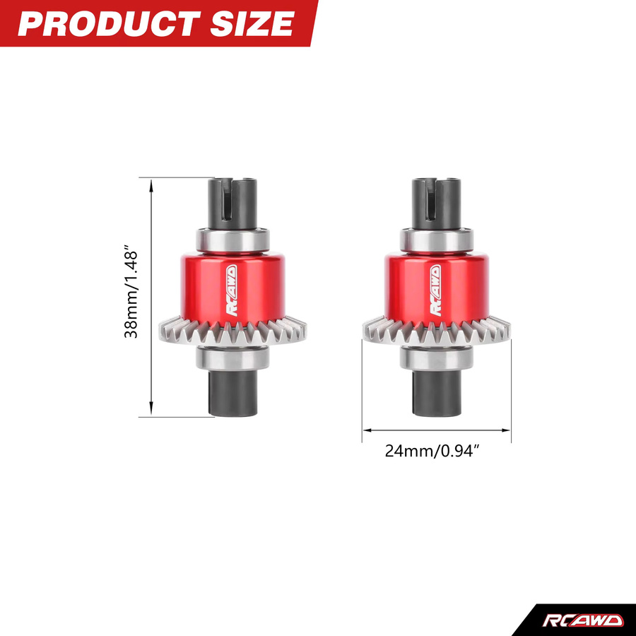 RCAWD Differential für Arrma GROM, Zubehör, Metall, 1:18 - Bild 2
