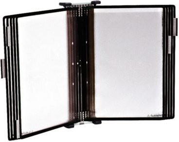 Tarifold Sterifold Antibakterielles Sichttafelsystem mit Wandhalter und 10 A4 Tafeln in Schwarz - Bild 1