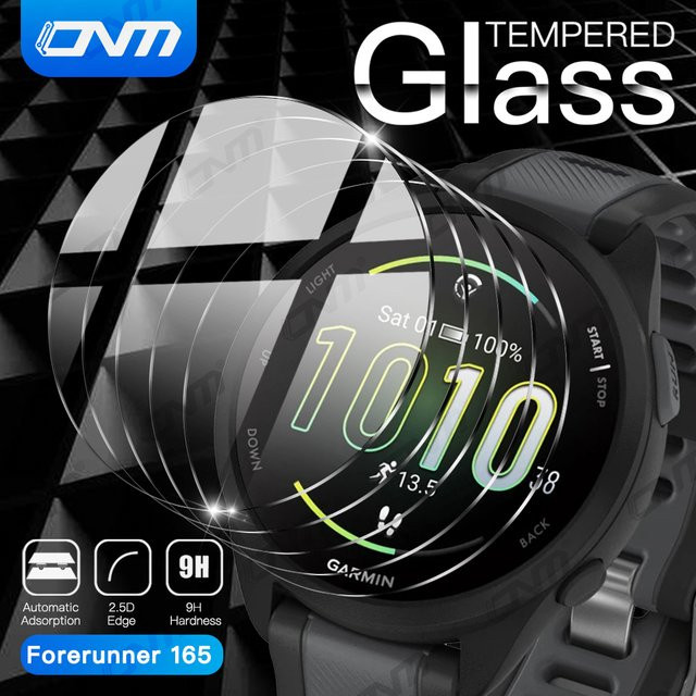 Garmin Forerunner 165 Music Smart Watch Schutzfolie aus 9H Premium gehärtetem Glas, transparent - Bild 1