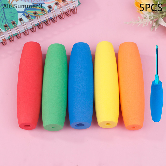 5er Set ergonomische Häkelgriffe in Multicolour für Häkelhaken von 2mm bis 8mm - Bild 1