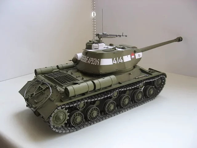 Iosif Stalin 2 (IS-2) schwerer Panzer, Papier Modell Kit, Maßstab 1:25 - Bild 1