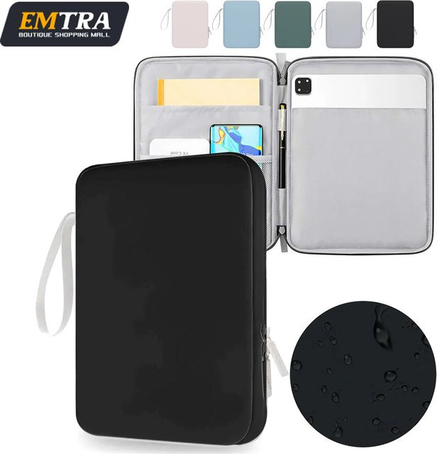 EMTRA Tablet-Handtaschenhülle für 9–13 Zoll Tablets und iPad Air 11/13 Pro 11/13 in Schwarz - Bild 1