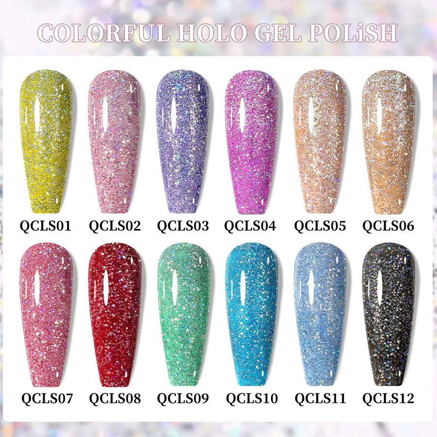 Groillim Glitzer-Gel-Nagellack, Lila, 7 ml - Bild 2
