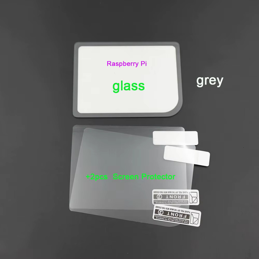 TingDong Displayschutzfolien Set für GB-Spielkonsole, 1x Hartglasfolie und 2x weiche Schutzfolien, Schwarz/Transparent, Retro-Design - Bild 2