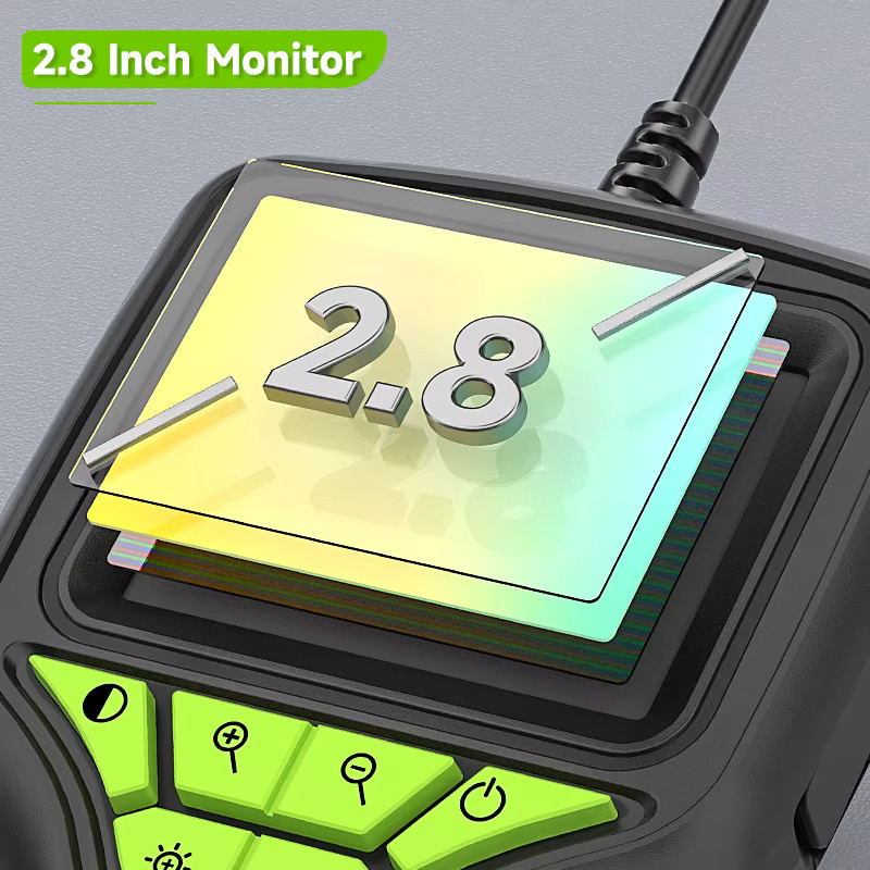 ZEMICAM Hand-Endoskop mit 8-mm-Kamera, 1080P HD, 2,8 Zoll Bildschirm, IP67 wasserdichte Sonde und starrem Kabel in Schwarz - Bild 2