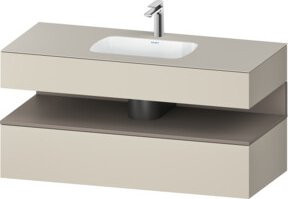 Duravit Einbauwaschtisch-Möbel-Set Qatego in Beige, B/T/H: 120 x 55 x 60 cm - Bild 1
