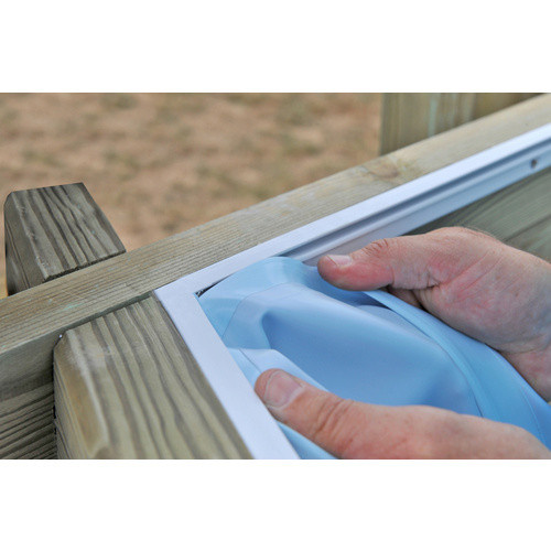 GRE Poolfolie für ovale Pools aus PVC in Blau, Breite: 356 cm - Bild 1