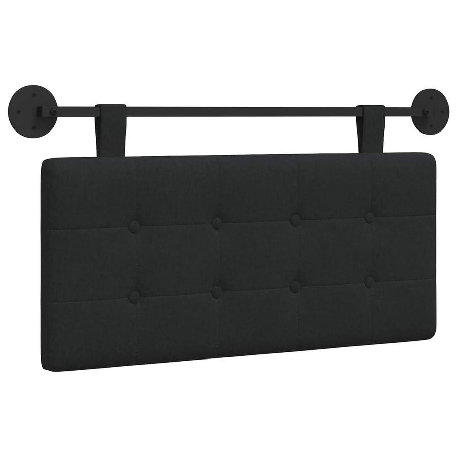 vidaXL Wandmontiertes Polsterpaneel in Schwarz mit Stoffbezug, B/H/T: 90 x 55 x 5 cm - Bild 2