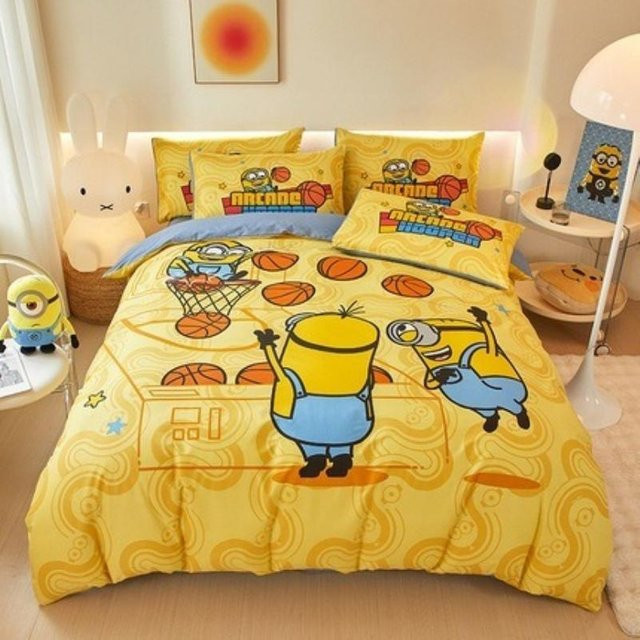 Lodestar Cartoon Minion Bettwäsche-Set für Kinder in Gelb mit Bettbezug und Kissenbezug, B/T/H: 260 x 240 cm und 155 x 220 cm - Bild 1