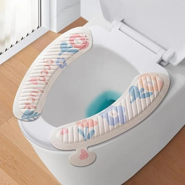 Yiran Furniture Toilettenmatte mit Sitzkissen im Cartoon-Design, wasserdicht und selbstklebend, verschiedene Farben erhältlich - Bild 1