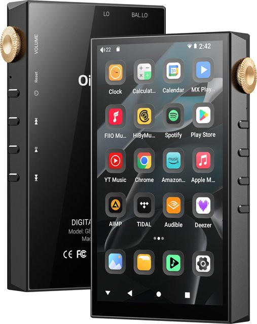 Oilsky HiFi Hi-Res Audio Player mit 32 GB/160 GB Speicher, Bluetooth und WLAN, Dual-ESS-DAC, 4,02 Zoll Display und 4,4 mm symmetrischem Anschluss in Schwarz - Bild 1