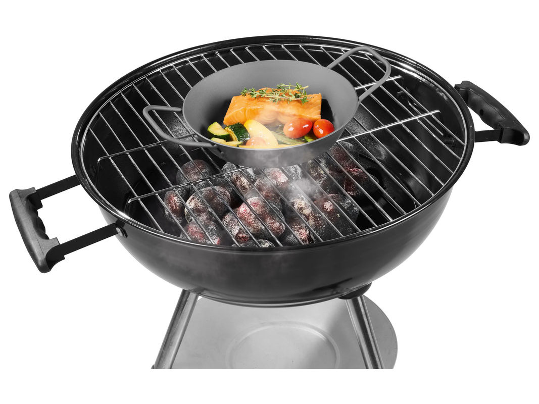 GRILLMEISTER Eisenpfanne mit Servierbrett aus Buchenholz Durchmesser: 32 cm - Bild 2