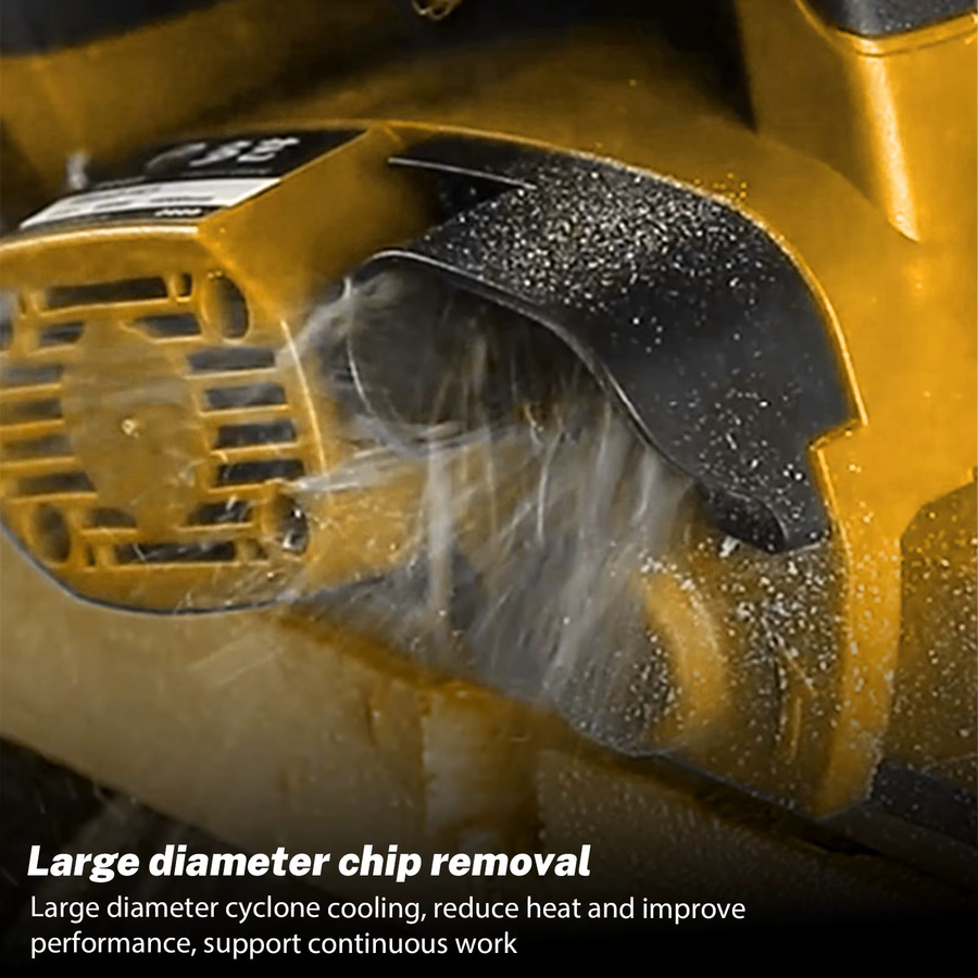 DWiusty Kabelloser bürstenloser Hobel 1000W mit 15000 U/min in Braun und Gelb, kompatibel mit Dewalt 20V Akku für Holznivellierung und Renovierung - Bild 2