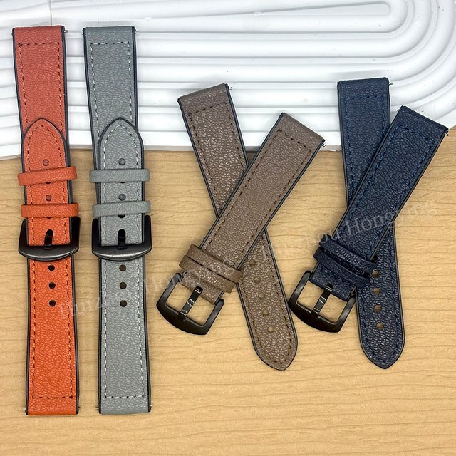 Uhrenarmband Leder, 20 22mm, Weiß - Bild 1