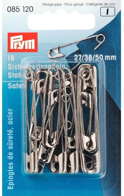 Prym Sicherheitsnadeln Silber Größe 3, 18 Stück aus Stahl - Bild 1