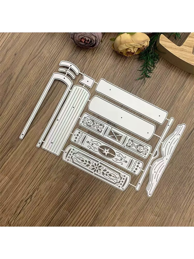 3D Metall-Stanzformen Vintage Buch für DIY Scrapbooking und Kartenherstellung in Silber - Bild 3