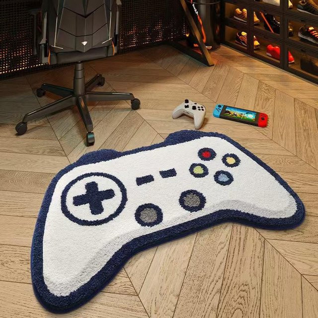 Wucifang Shoes Game Controller Teppich aus weicher Kaschmir-Imitation, weiß, B/T: 60 x 40 cm - Bild 1