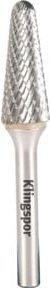 Klingspor HF 100 L Hartmetallfräser in Silber mit grober Einfachverzahnung, Durchmesser: 6 mm, Länge: 30 mm, Breite: 9,6 mm - Bild 1