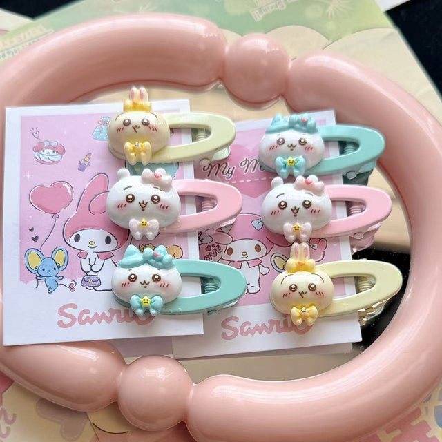 JIYI Haarspangen, hohle ovale Haarclips, rosa, Kinder - Bild 1