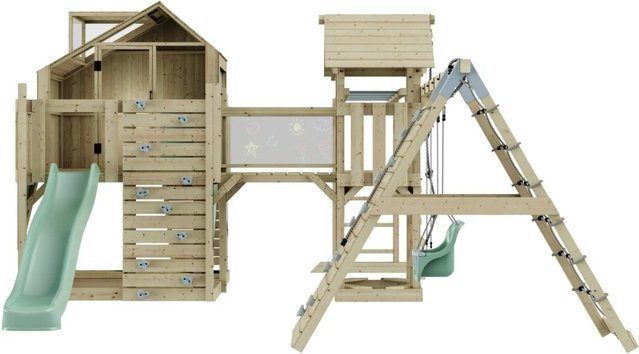 OutdoorToys Spielturm Milo mit Babyschaukel, Mintgrün, ab 3 Jahre - Bild 1