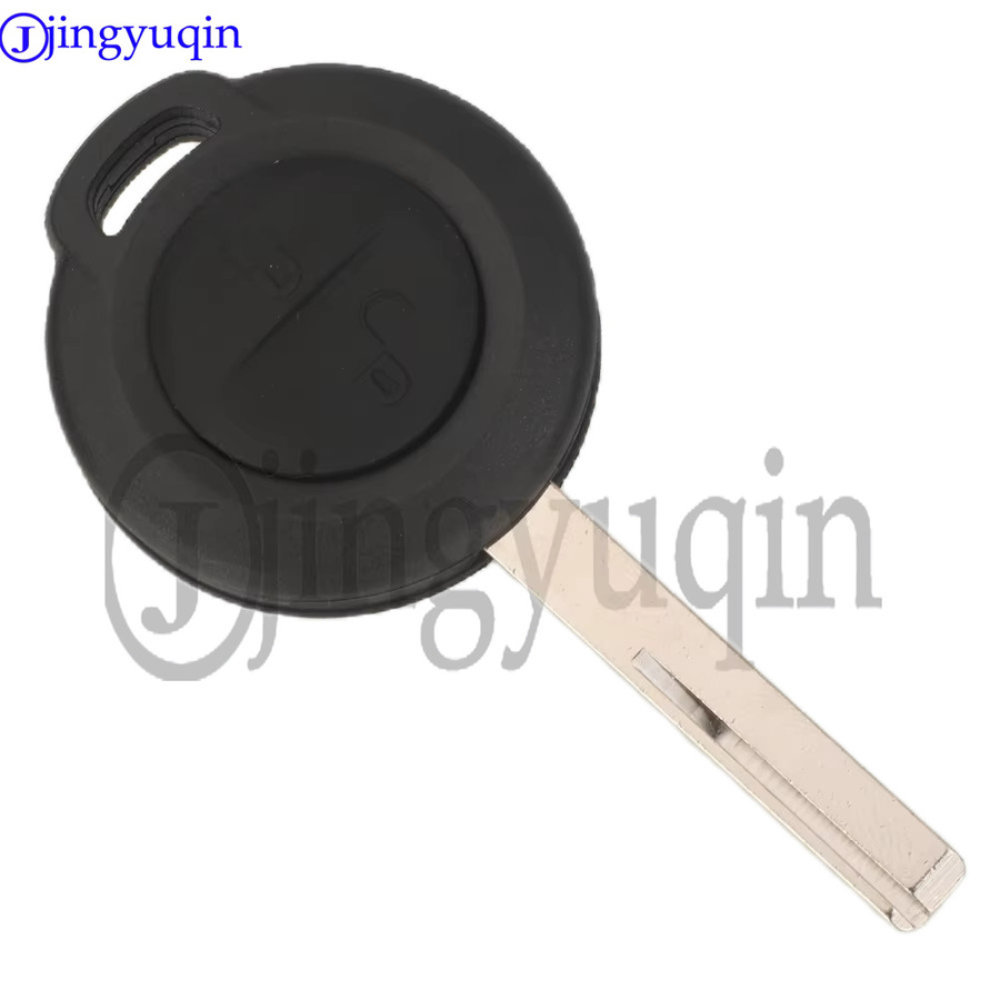 Jingyuqin Autoschlüssel Fernbedienung für Mitsubishi Colt 2002-2012 und Cabriolet 2006-2008, ID46 PCF7941 315/433 MHz, 2 Tasten, Smart HU56 Blade, Schwarz - Bild 2
