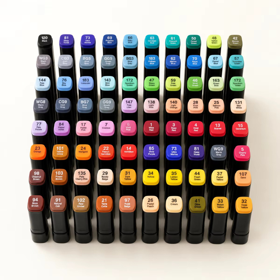 120 Farben Doppelstift Marker Set mit Aufbewahrungsbox für Künstler und Studenten in Multicolour - Bild 4